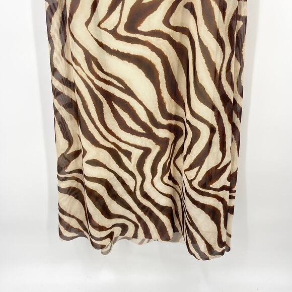 Zara | NWT Animal Print Mesh Maxi Dress - 8088/032/037 M - Picture 9 of 13
